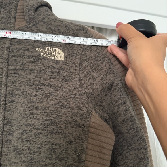 The North Face Brown Fleece Hooded Full Zip Jacket Women’s Small - Picture 13 of 15